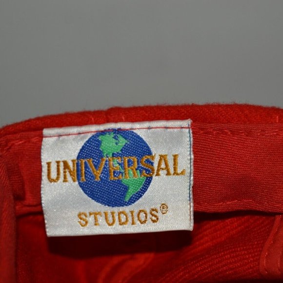 Nice Red WOOL Suede Universal Studios Amusement Park Souvenir Baseball Hat RARE - Picture 4 of 4